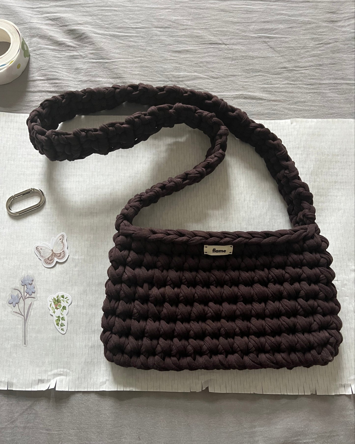 Háčkovaná crossbody kabelka S